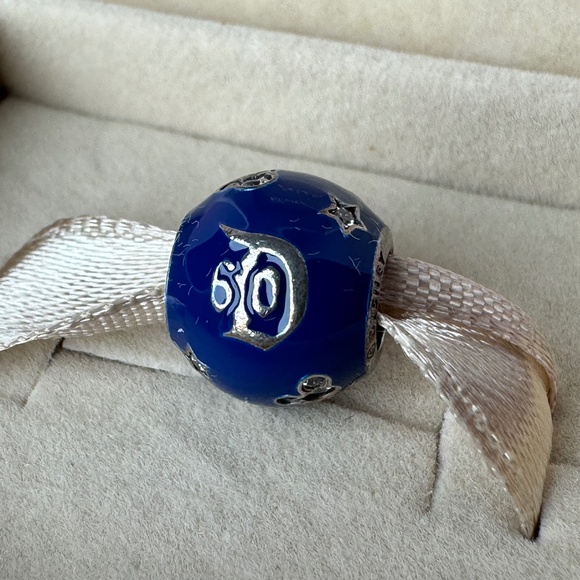 Authentic Disneyland Park 60th Anniversary Pandora Blue enamel pendant - Picture 11 of 11